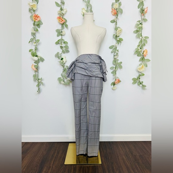 Carmen March Fashion Week ‘18 Checked Draped Trousers SEEN ON BEYONCÉ - Picture 5 of 12